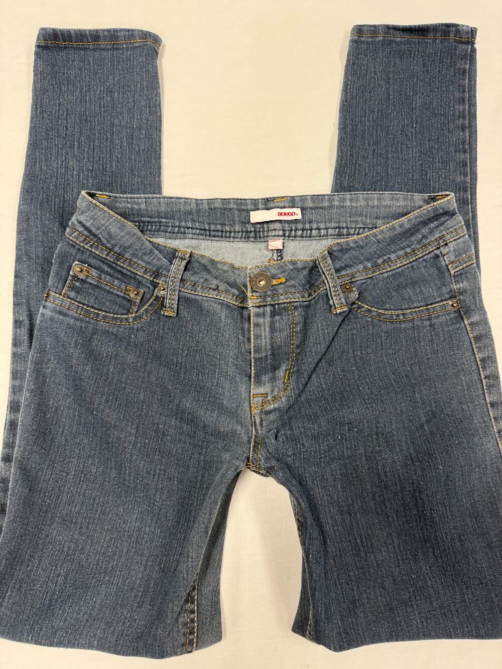 Bongo Women’s Medium Wash Bootcut Jeans Embroidered Back Pockets
